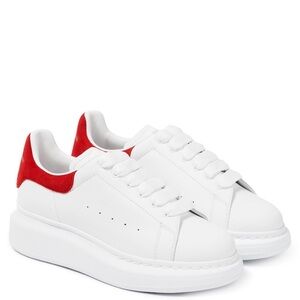 Alexander McQueen White Sneakers with Red Detail